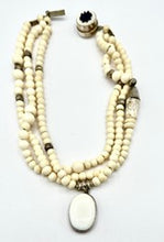 Load image into Gallery viewer, Blonde Bombshell Blonde Agate with White Onyx Pendant Necklace