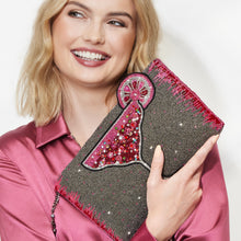 Load image into Gallery viewer, Mary Frances Pink Martini Crossbody Clutch Bag