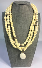 Load image into Gallery viewer, Blonde Bombshell Blonde Agate with White Onyx Pendant Necklace