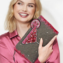 Load image into Gallery viewer, Mary Frances Pink Martini Crossbody Clutch Bag
