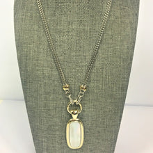Load image into Gallery viewer, Two-Tone Serpentine Necklace with Mother of Pearl Pendant
