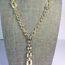 Load image into Gallery viewer, Roberto Coin Inspired Two-Tone Link Necklace with drop
