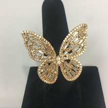 Load image into Gallery viewer, Gold or Silver Vermeil Butterfly Ring
