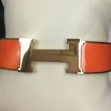 Load image into Gallery viewer, Orange, White, or Black Hermes Inspired Hinge Bracelet

