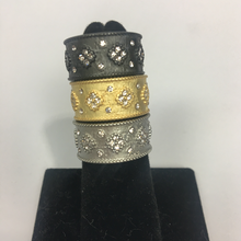 Load image into Gallery viewer, Gold, Black, or Silver Brushed Vermeil Designer Rings
